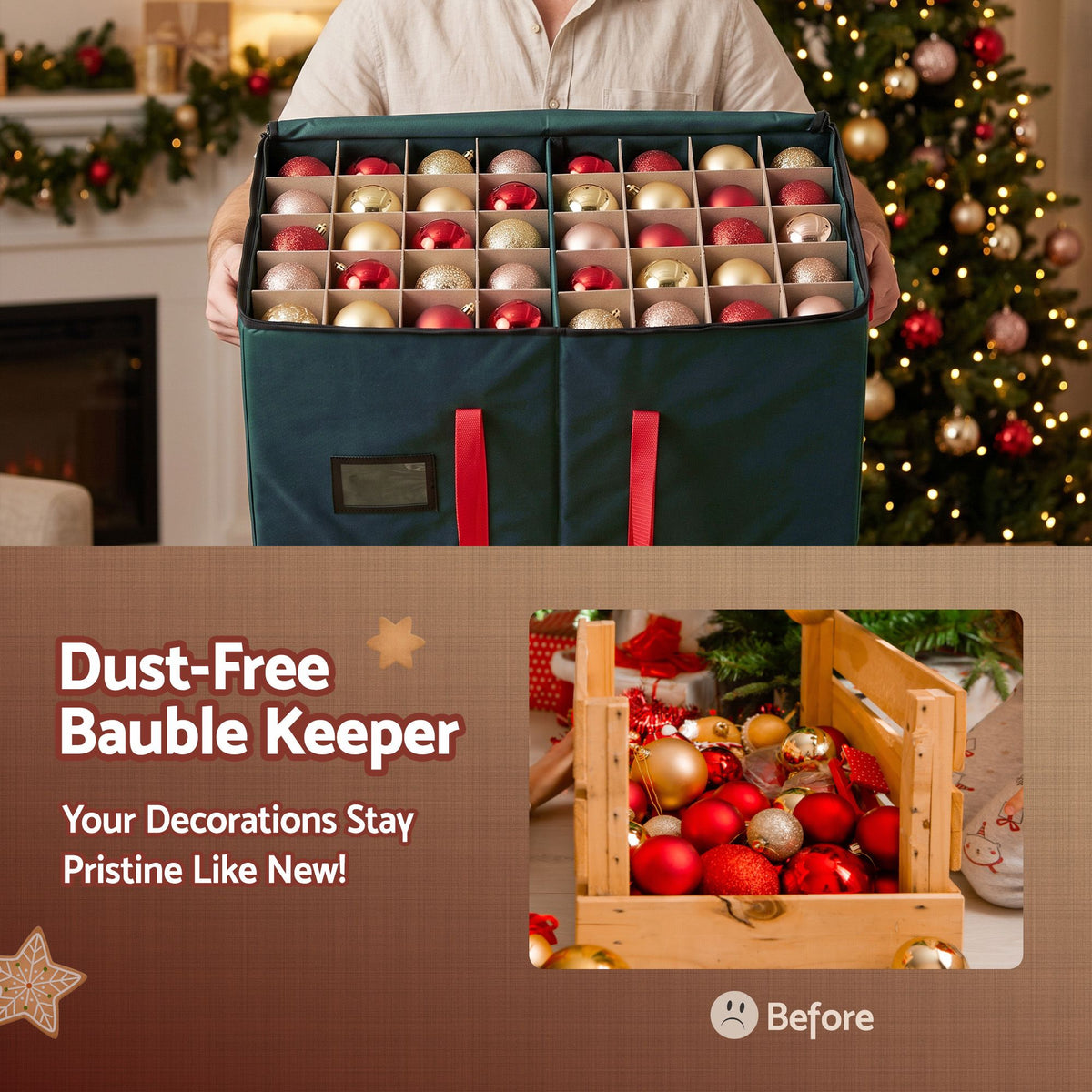 The bauble storage box from another angle.