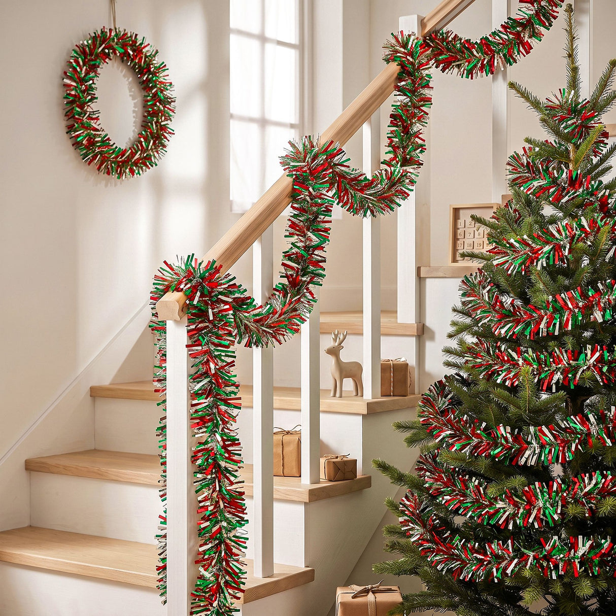 Jingle Jollys 20M Christmas Tinsel Garland Mixed Colors Xmas Party Decoration