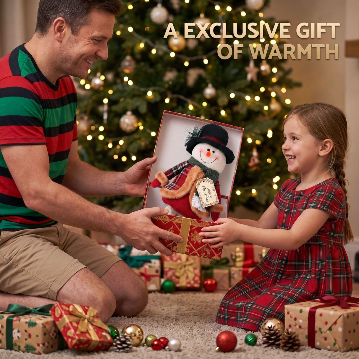 Jingle Jollys Christmas Snowman Ornament 40-56cm Telescopic Tabletop Decoration Doll, Adjustable Length For Tabletop, Window, Mantel, Indoor Holiday Decor
