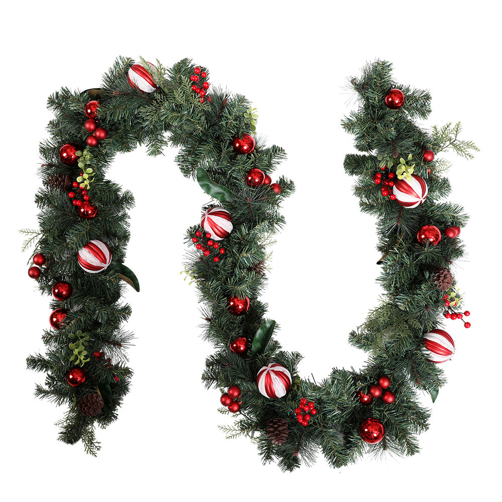 Decorated Christmas garland 2.7 metres long.