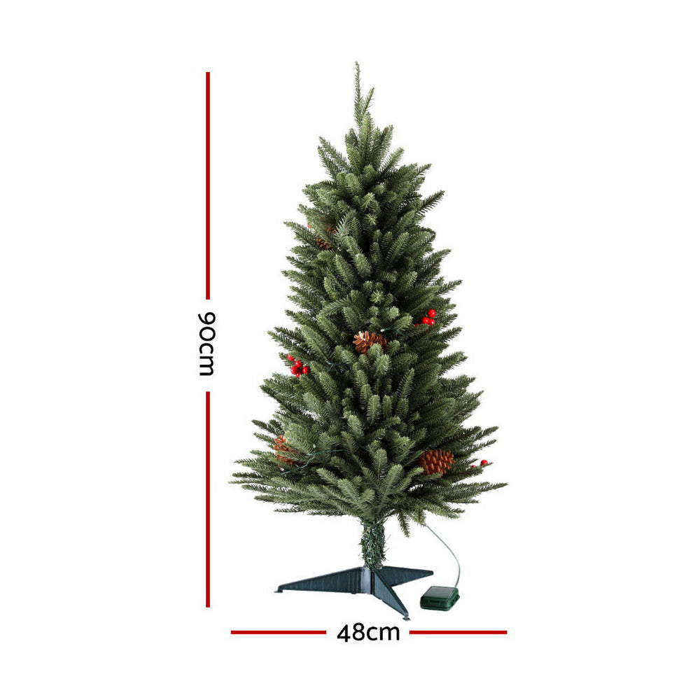 Another view of the 90cm mini LED tree, battery operated.