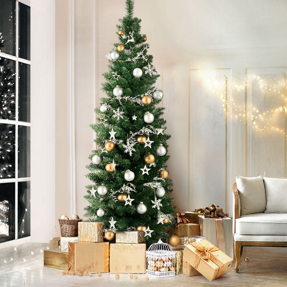 Jingle Jollys 1.8m green Christmas tree with 300 tips