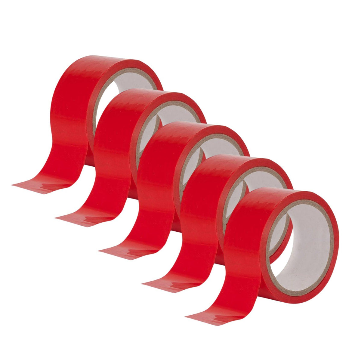 Pack of five Dolphy red floor marking tape rolls