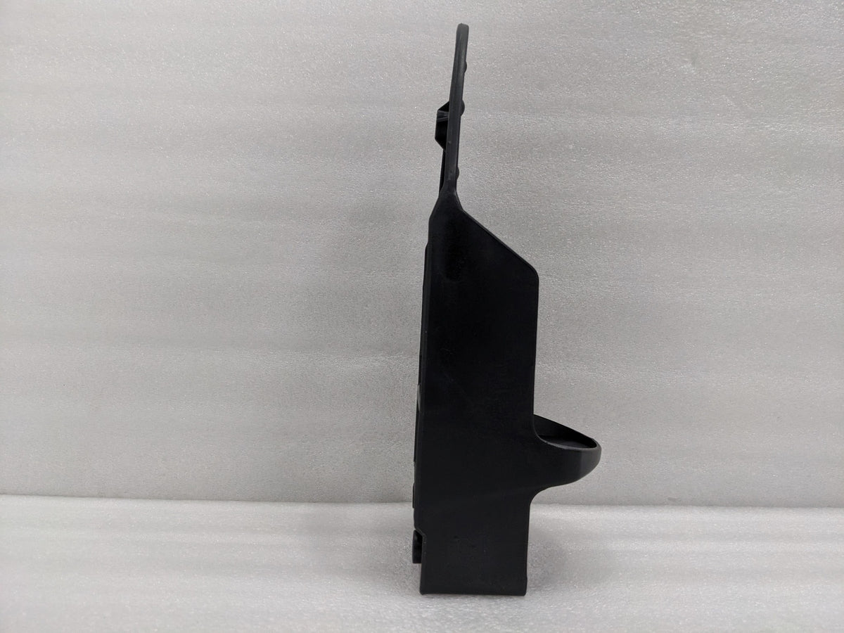 Dolphy black iron holder side profile showing its slim wall-mounted depth