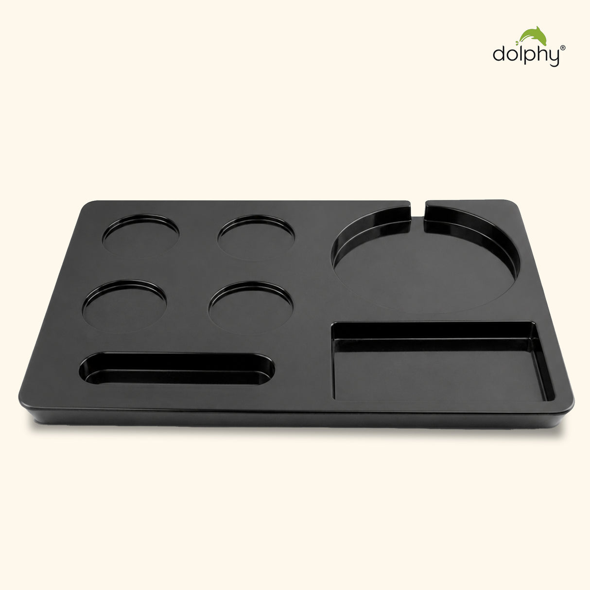 Dolphy Melamine Kettle Tray – Hotel Hospitality Beverage Tray with Kettle Base Slot, Water-Resistant & Heat-Resistant Design for Guest Rooms