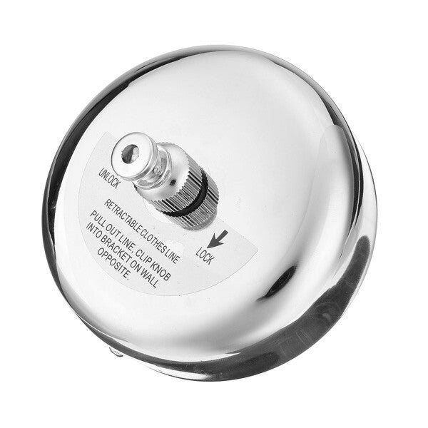 Dolphy Retractable Stainless Steel Round Clothesline – Wall Mounted 304 Mirror Finish Drying Line for Bathroom, Balcony, and Laundry Areas