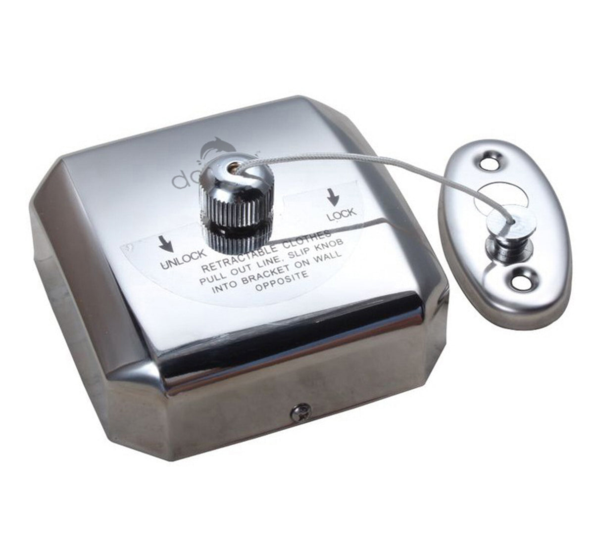 Dolphy Retractable Stainless Steel Square Clothesline – Wall Mounted 304 Mirror Finish Drying Line for Bathroom, Balcony & Laundry Use