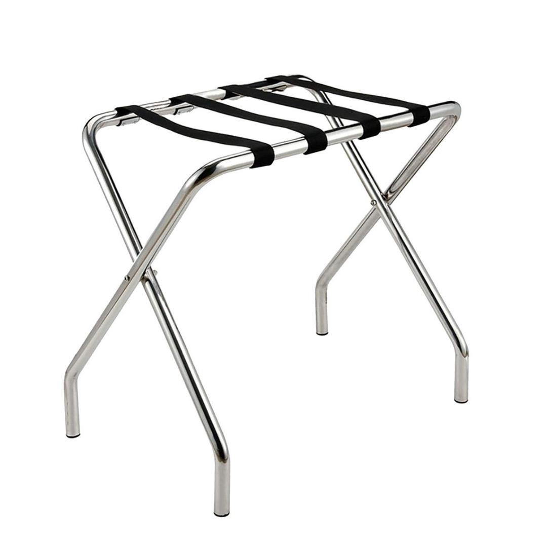 Dolphy Stainless Steel Luggage Rack Model DLRK0003 – Foldable Silver Frame with Heavy-Duty Nylon Straps