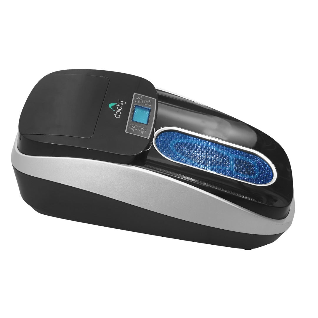 Dolphy Automatic Shoe Cover Dispenser with LED Display – Touch-Free Operation, Custom Film Settings, Smart Consumption Tracking, 1000-Cover Capacity for Hospitals, Labs & Cleanrooms