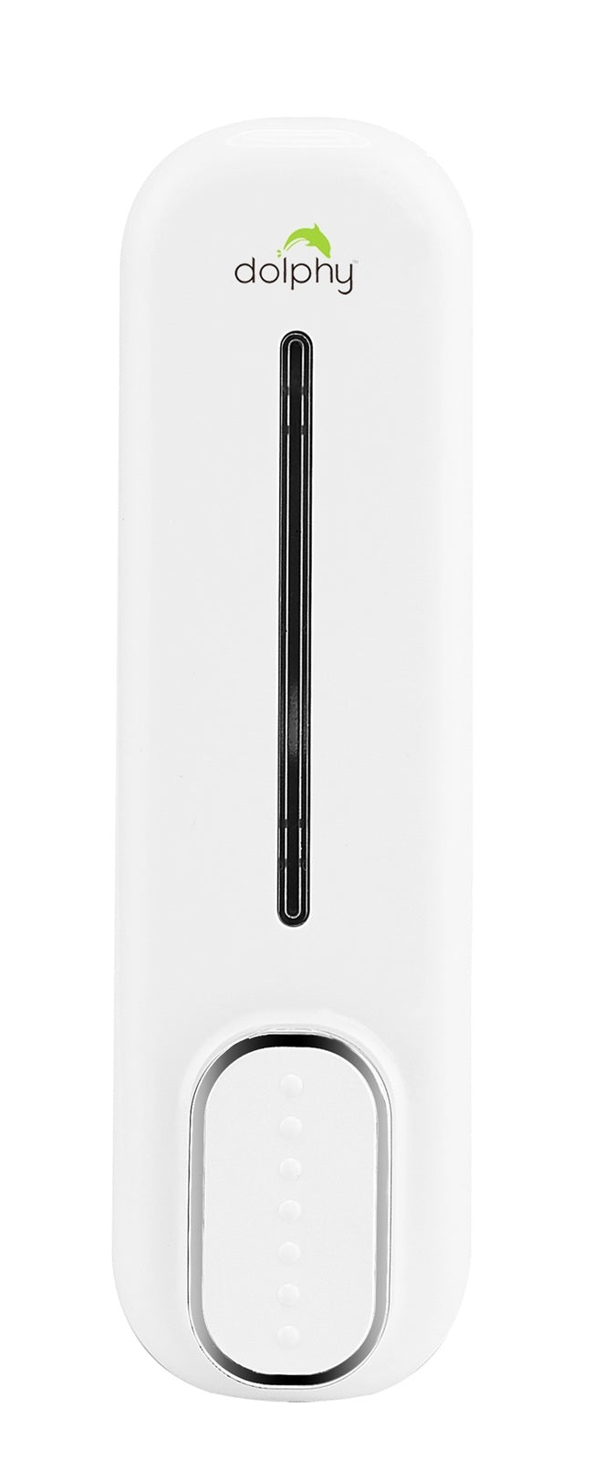 Dolphy 300ml Wall Mount Soap Dispenser – White ABS Plastic, Manual Push, Refillable for Liquid Soap, Sanitiser, Lotion