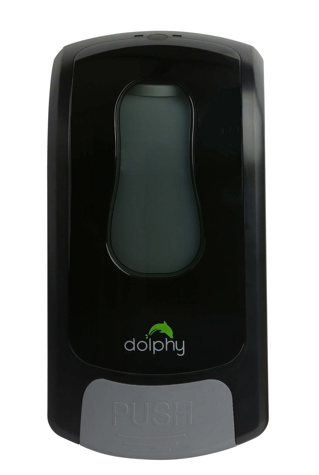 Dolphy Manual ABS Soap & Sanitiser Dispenser 1000ml – Wall Mounted Refillable Unit for Liquid Soap, Shampoo & Lotion – Black