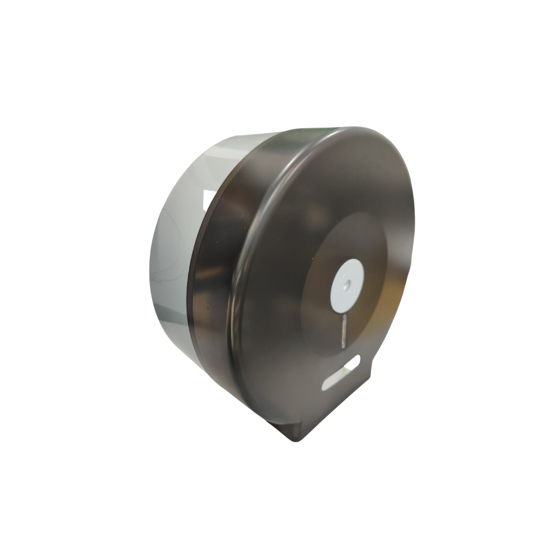 Dolphy Jumbo Lockable ABS Toilet Roll Dispenser – Wall Mounted 9-Inch Roll Holder for Commercial Washrooms, Offices & Hotels – Black