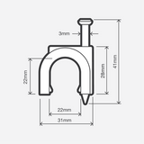 Holman 19mm Saddle Clip With Nail - 10 Pack