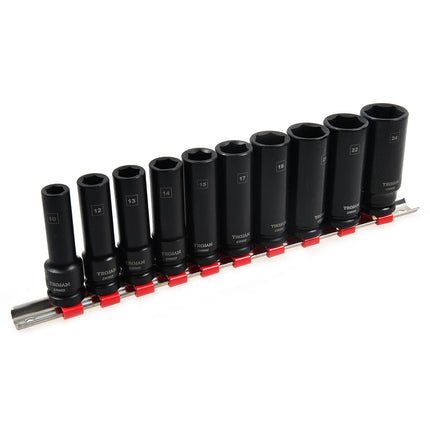 Trojan 10 Piece Deep Impact Socket Rail Set