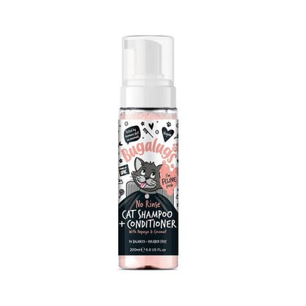 Bugalugs 200ml No Rinse Cat Shampoo And Conditioner