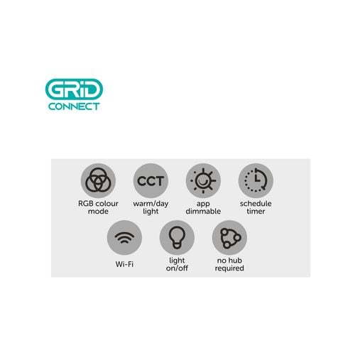 Arlec Grid Connect Smart B22 LED 830lm RGB CCT Colour Mode 10W Globe