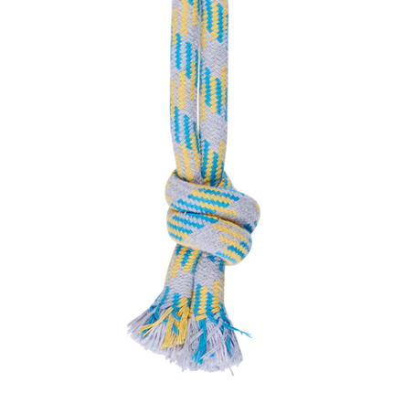 Happy Tails Blue And Yellow Braided Rope Toy