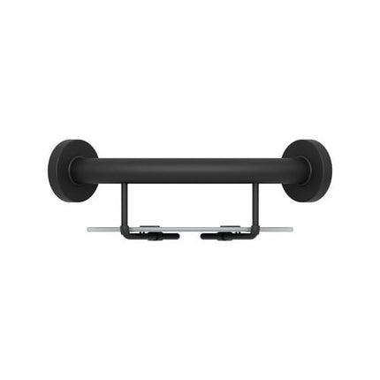 Evekare Black Corner Shelf With Grab Rail