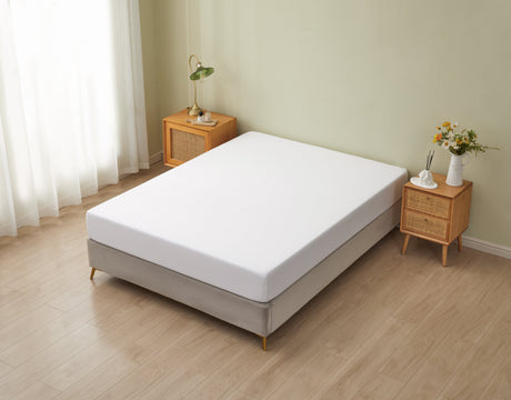 Dolphy Linen 50/50 Polycotton Percale White Commercial Fitted Sheet Set