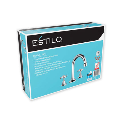 Estilo Chrome Basin Set WELS 3 Star 9L/min