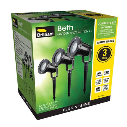 Brilliant Beth LED Low Voltage DIY Garden Light Kit - 3 Pack