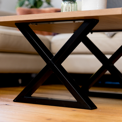 RapidHome 40 x 45 x 6cm Black Cusco Steel Tube Coffee Table Furniture Leg