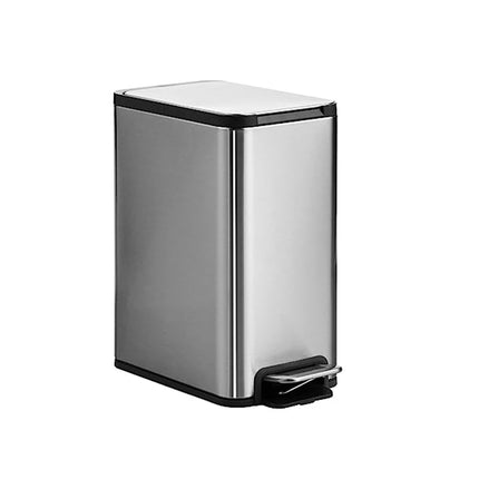 Dolphy Stainless Steel Indoor Trash Can With Foot Pedal 5L - Silver