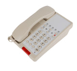 Dolphy beige wall mounted landline phone.