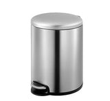 Dolphy 3L Stainless Steel Round Pedal Bin – Compact Foot Pedal Trash Can for Bathroom, Office, Hotel & Washroom – Silver Finish