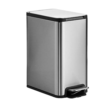 8L Stainless Steel Indoor Trash Can With Foot Pedal