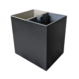 Dolphy 14L Dual Compartment Rectangle Room Dustbin – Metal & ABS Waste Bin with Two Containers – Black
