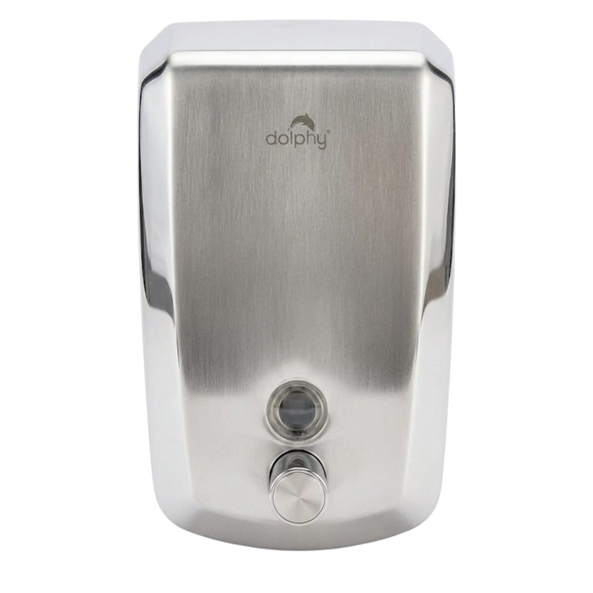 Dolphy 1000ml Manual Stainless Steel Soap Dispenser – Silver, Wall Mounted, Multi-Liquid Compatible for Bathrooms, Kitchens & Commercial Use