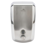 Dolphy 1000ml Manual Stainless Steel Soap Dispenser – Silver, Wall Mounted, Multi-Liquid Compatible for Bathrooms, Kitchens & Commercial Use