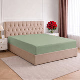 LinenCart Brushed Microfibre Fitted Sheet Green.