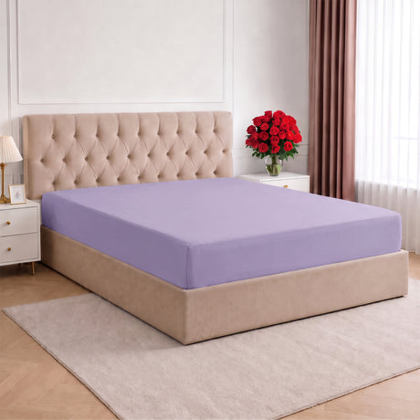 LinenCart Brushed Microfibre Fitted Sheet Lavender.