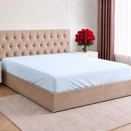 LinenCart Brushed Microfibre Fitted Sheet White.
