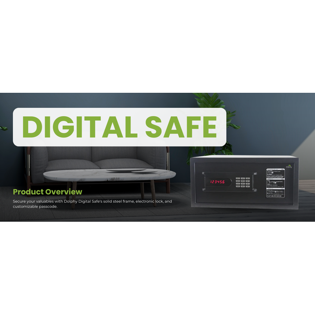 Dolphy Freeze System LED Digital Safe - Steel - 42x37x20 cm - Black