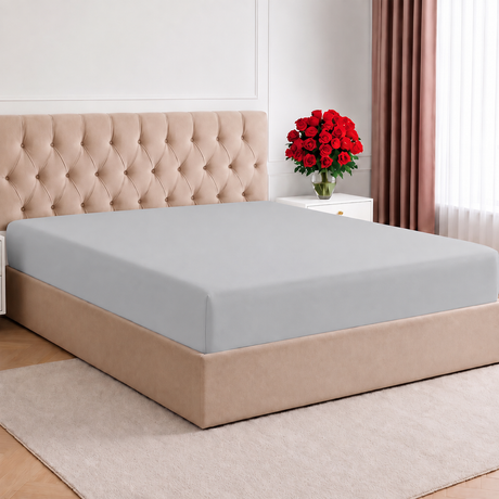 LinenCart Brushed Microfibre Fitted Sheet Grey.