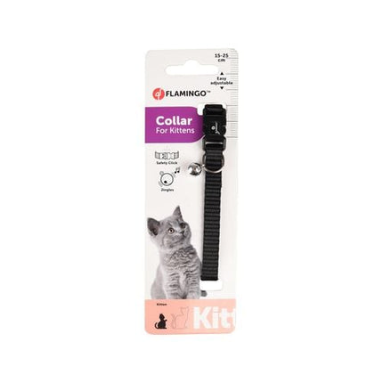 Flamingo Ziggi 15-22cm Black Kitten Collar