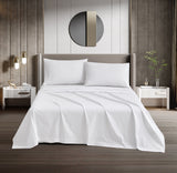 Dolphy Linen 50/50 Polycotton 10mm Satin Stripe White Commercial Flat Sheet (Top Sheet)