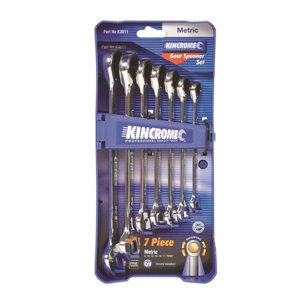 Kincrome 7 Piece Metric Geared Spanner Set