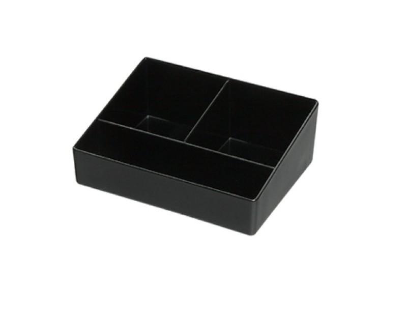 Black 3 compartment sachet holder