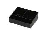Black 3 compartment sachet holder