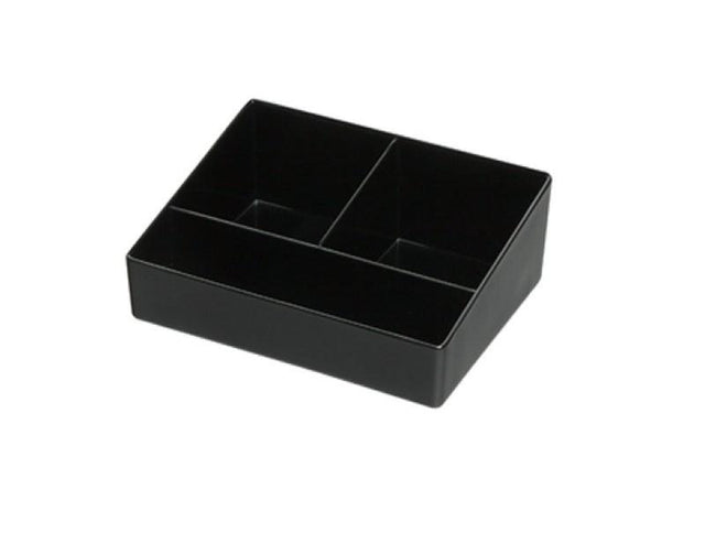 Black 3 compartment sachet holder