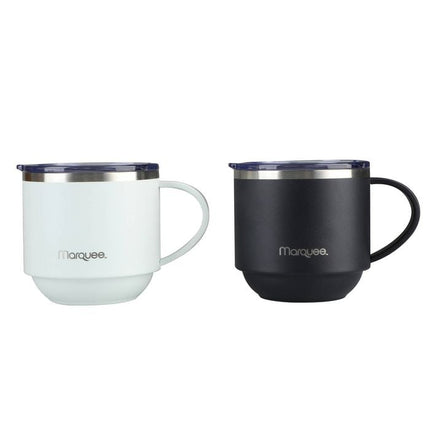 Marquee 330ml Stainless Steel Insulated Stackable Mugs - 2 Pack