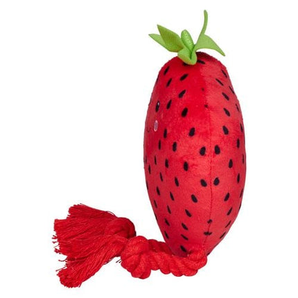 Happy Tails Plush Strawberry With Rope