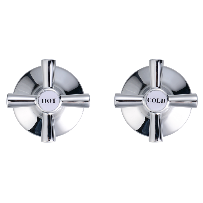 Shaw & Mason Chrome 1/2 Turn Easy Clean Wall Top Assembly - Pair