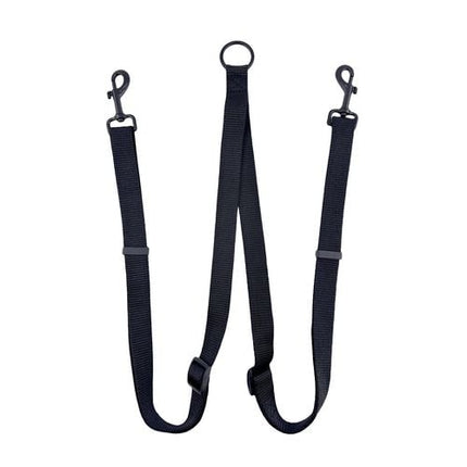 Flamingo Black Double Dog Leash