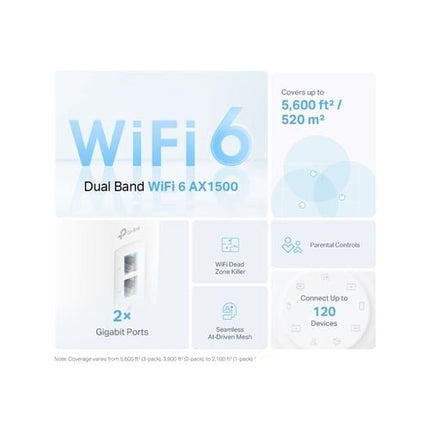 TP-Link Deco AX1500 Whole Home Mesh Wi-Fi 6 System - 3 Pack