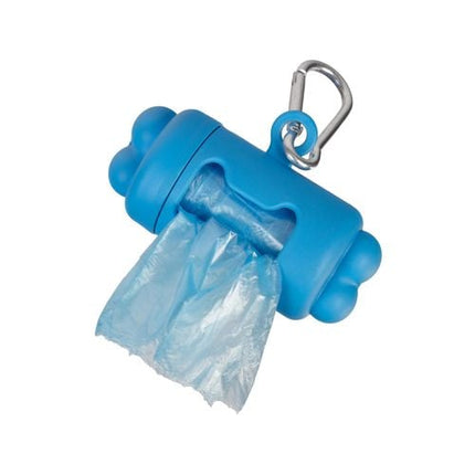 Happy Tails Blue Bone Waste Bag Dispenser With 3 Bags